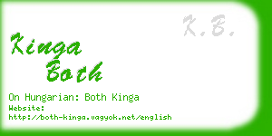 kinga both business card